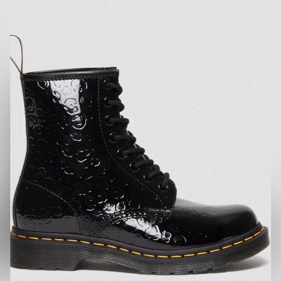 Dr. Marten 1460 Patent Cheetah Print patent leather Embossed Boots. 8 - Picture 1 of 15
